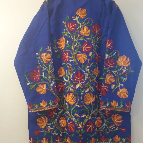 Bright Blue Embroidered Jacket - Picture 7 of 8